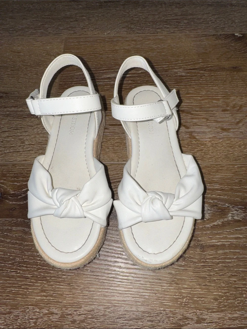 White Knot Front Espadrille Sandals